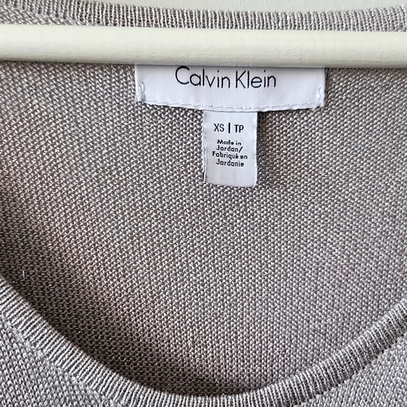 Calvin Klein Gray Silver Long Sleeve Blouse - Size XS - Picture 5 of 8